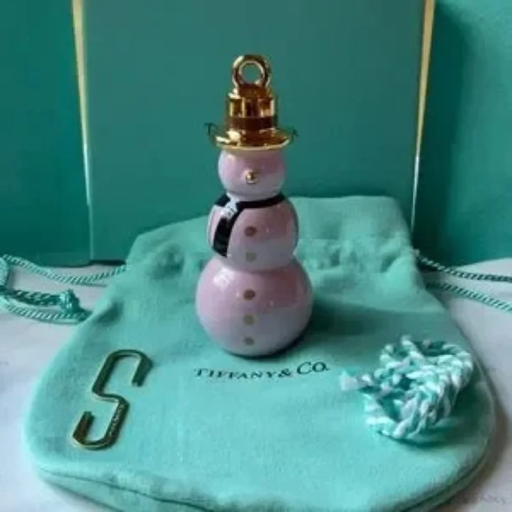 Tiffany & Co. Purple and Gold Snowman Ornament